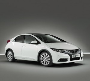 Neuer Honda Civic Vorder- und Seitenansicht Weltpremiere auf der IAA 2011