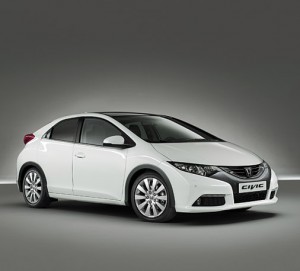 Neuer Honda Civic Vorder- und Seitenansicht Weltpremiere auf der IAA 2011 Neuer Honda Civic Vorder- und Seitenansicht Weltpremiere auf der IAA 2011