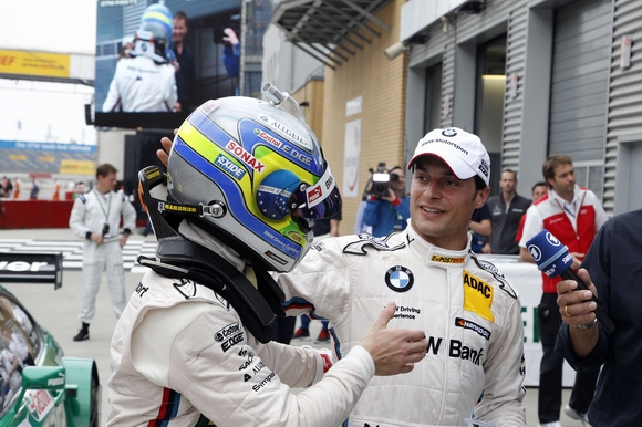 Bruno Spengler mit Augusto Farfus DTM 2012 Lausitzring © BMW AG Bruno Spengler mit Augusto Farfus DTM 2012 Lausitzring © BMW AG