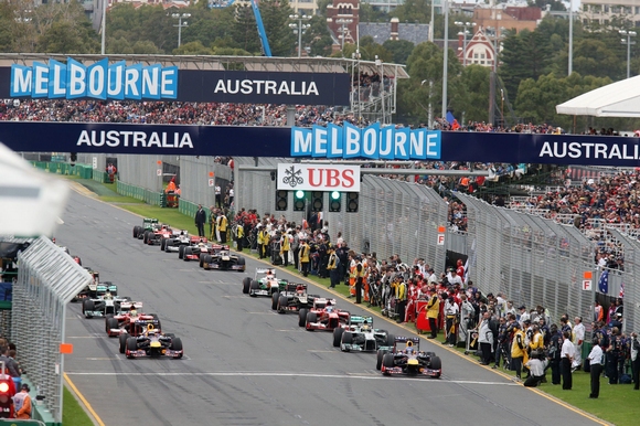 Formel 1 Start zum GP von Australien in Melbourne © RTL / Lukas Gorys 